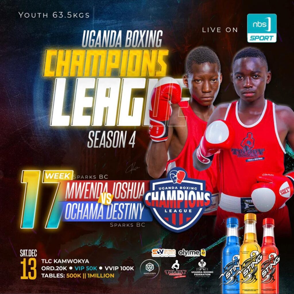 SPARKS ACADEMY RIVALS SET FOR EXPLOSIVE SHOWDOWN IN UG BOXING CHAMPIONS LEAGUE